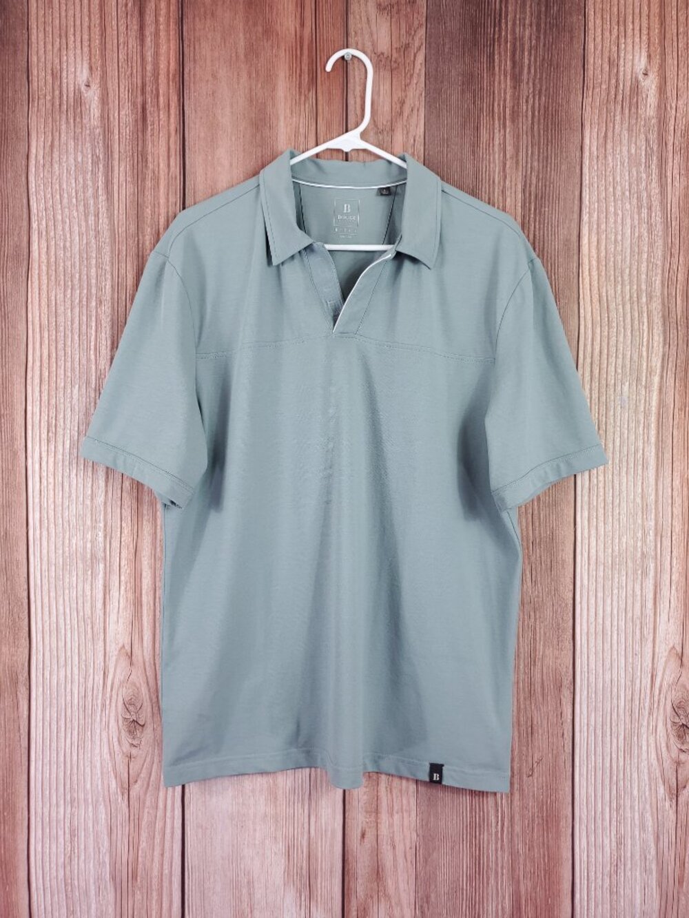 Boggi Milano B Tech Cool Jade Mens Large Short Sleeve Performance Polo Shirt